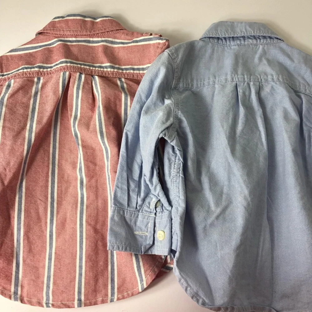 Set of 2 Baby Gap Button Front Shirts Striped 577